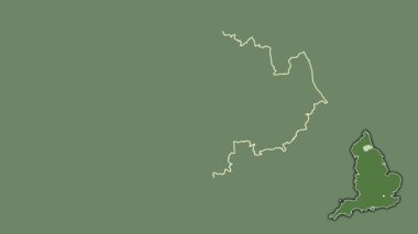 Durham, İngiltere - Büyük Britanya, dışlandı ve izole edildi. Uydu