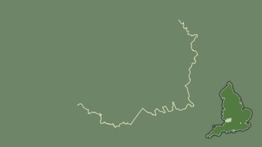 Gloucestershire, İngiltere - Büyük Britanya, sürüldü ve izole edildi. Uydu