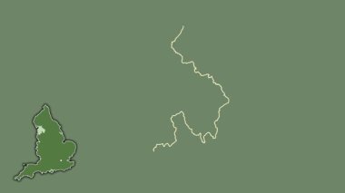 Lancashire, İngiltere - Büyük Britanya, dışlanmış ve izole edilmiş. Uydu