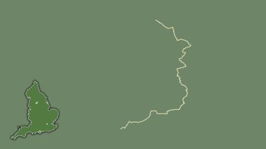 Kirklees, İngiltere - Büyük Britanya, sürülmüş ve izole edilmiş. Uydu