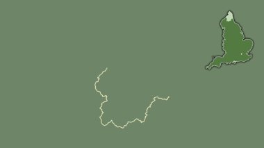 Northumberland, İngiltere - Büyük Britanya, sürülmüş ve izole edilmiş. Uydu