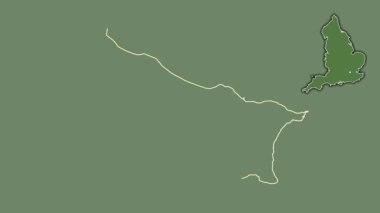 Redcar ve Cleveland, İngiltere - Büyük Britanya, sürüldü ve izole edildi. Uydu