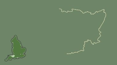 Somerset, İngiltere - Büyük Britanya, dışlanmış ve izole edilmiş. Uydu