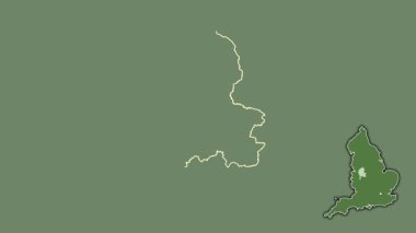 Staffordshire, İngiltere - Büyük Britanya, sürüldü ve izole edildi. Uydu