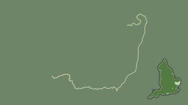 Suffolk, İngiltere - Büyük Britanya, sürüldü ve izole edildi. Uydu