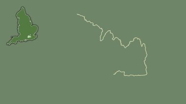 Surrey, İngiltere - Büyük Britanya, dışlanmış ve izole edilmiş. Uydu