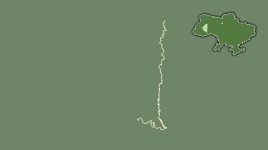 Ternopil, Kırım 'la Ukrayna, çıkarılmış ve izole edilmiş. Uydu