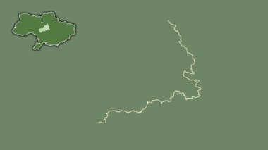 Cherkasy, Ukrayna, soyutlanmış ve soyutlanmış. Uydu
