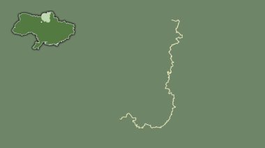 Chernihiv, Ukrayna, çıkarılmış ve izole edilmiş. Uydu