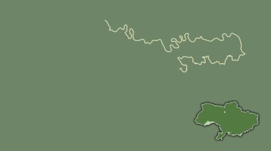 Chernivtsi, Ukrayna, çıkarılmış ve izole edilmiş. Uydu