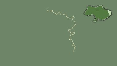 Luhans 'k, Ukrayna, sürülmüş ve izole edilmiş. Uydu