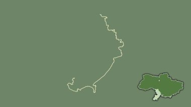 Odessa, Ukrayna, soyutlanmış ve soyutlanmış. Uydu