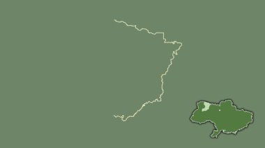 Rivne, Ukrayna, çıkarılmış ve izole edilmiş. Uydu