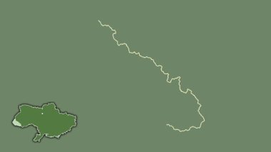 Transcarpathia, Ukrayna, çıkarılmış ve izole edilmiş. Uydu