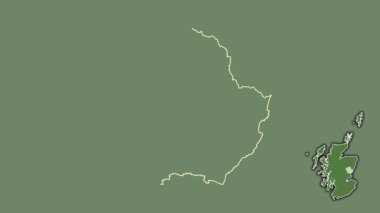 Angus, İskoçya - Büyük Britanya, dışlanmış ve izole edilmiş. Uydu