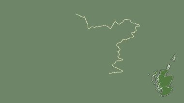 Clackmannanshire, İskoçya - Büyük Britanya, sürüldü ve izole edildi. Uydu