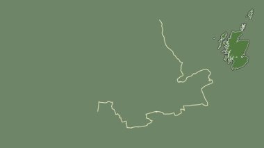 Doğu Dunbartonshire, İskoçya - Büyük Britanya, dışlanmış ve izole edilmiş. Uydu