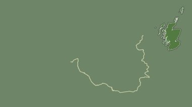 Inverclyde, İskoçya - Büyük Britanya, dışlanmış ve izole edilmiş. Uydu