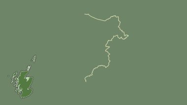 Moray, İskoçya - Büyük Britanya, dışlanmış ve izole edilmiş. Uydu