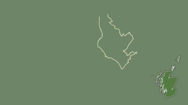 Kuzey Ayrshire, İskoçya - Büyük Britanya, dışlanmış ve izole edilmiş. Uydu