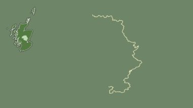 Perth ve Kinross, İskoçya - Büyük Britanya, sürüldü ve izole edildi. Uydu