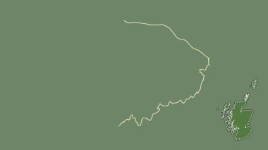 Renfrewshire, İskoçya - Büyük Britanya, dışlanmış ve izole edilmiş. Uydu