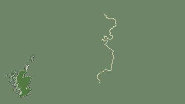 Güney Ayrshire, İskoçya - Büyük Britanya, dışlanmış ve izole edilmiş. Uydu