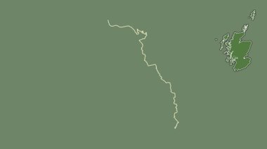 Batı Dunbartonshire, İskoçya - Büyük Britanya, sürüldü ve izole edildi. Uydu