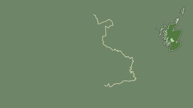 Stirling, İskoçya - Büyük Britanya, dışlanmış ve izole edilmiş. Uydu