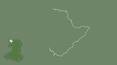 Anglesey Adası, Galler - Büyük Britanya, dışlanmış ve izole edilmiş. Uydu