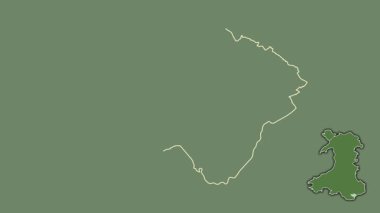 Cardiff, Galler - Büyük Britanya, çıkarılmış ve izole edilmiş. Uydu