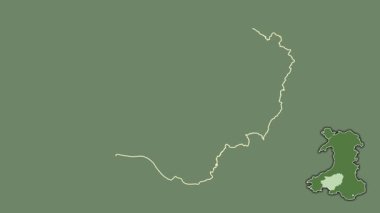 Carmarthenshire, Galler - Büyük Britanya, dışlanmış ve izole edilmiş. Uydu