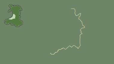 Ceredigion, Galler - Büyük Britanya, çıkarıldı ve izole edildi. Uydu