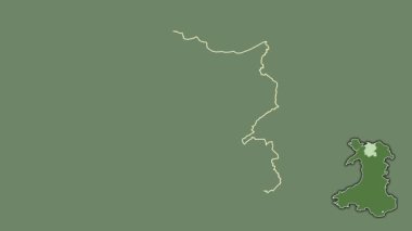 Conwy, Galler - Büyük Britanya, dışlanmış ve izole edilmiş. Uydu