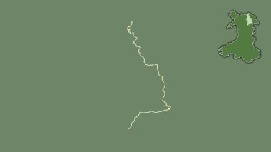 Denbighshire, Galler - Büyük Britanya, sürüldü ve izole edildi. Uydu