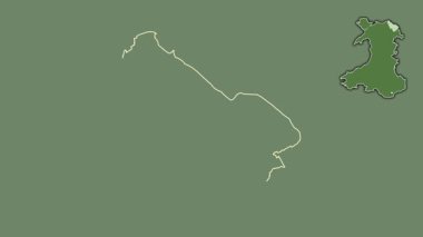 Flintshire, Galler - Büyük Britanya, dışlanmış ve izole edilmiş. Uydu