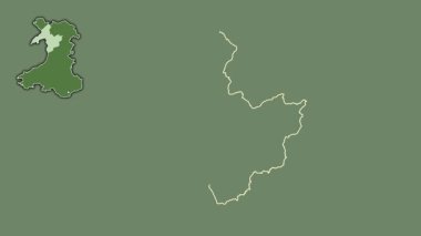 Gwynedd, Galler - Büyük Britanya, dışlanmış ve izole edilmiş. Uydu