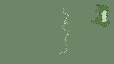 Powys, Galler - Büyük Britanya, dışlanmış ve izole edilmiş. Uydu