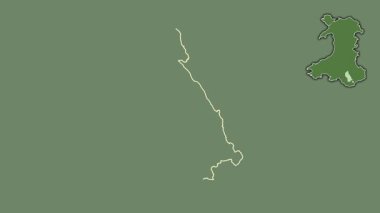 Rhondda Cynon Taf, Galler - Büyük Britanya, dışlanmış ve izole edilmiş. Uydu