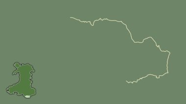 Glamorgan, Galler Vadisi - Büyük Britanya, sürüldü ve izole edildi. Uydu