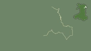 Wrexham, Galler - Büyük Britanya, dışlanmış ve izole edilmiş. Uydu