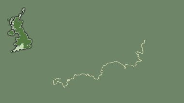 Güneybatı, Birleşik Krallık, sürülmüş ve izole edilmiş. Uydu