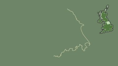 Yorkshire ve Humber, Birleşik Krallık, sökülmüş ve izole edilmiş. Uydu