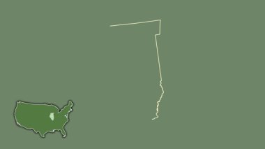 Illinois, Birleşik Devletler, dışlanmış ve izole edilmiş. Uydu