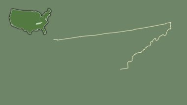 Tennessee, Birleşik Devletler, dışlanmış ve izole edilmiş. Uydu