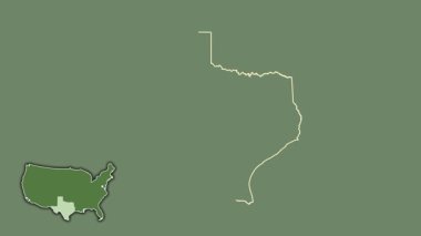 Teksas, Birleşik Devletler, dışlanmış ve izole edilmiş. Uydu