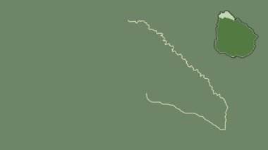 Artigas, Uruguay, çıkarılmış ve izole edilmiş. Uydu