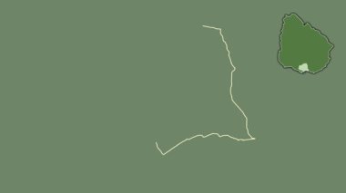 Canelones, Uruguay, soyutlanmış ve soyutlanmış. Uydu