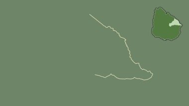 Cerro Largo, Uruguay, çıkarılmış ve izole edilmiş. Uydu