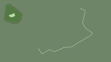 Durazno, Uruguay, boşaltılmış ve izole edilmiş. Uydu